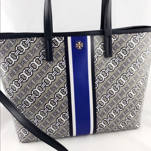 NWT Tory Burch Gemini Link Small Tote French Gray - Picture 3 of 8